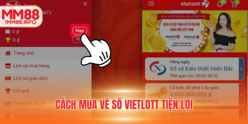 Cách mua vé số Vietlott tiện lợi