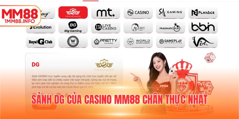 Sảnh DG tại Casino MM88